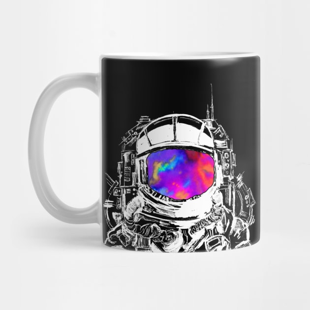 Trippy Astronaut Head by ZeichenbloQ